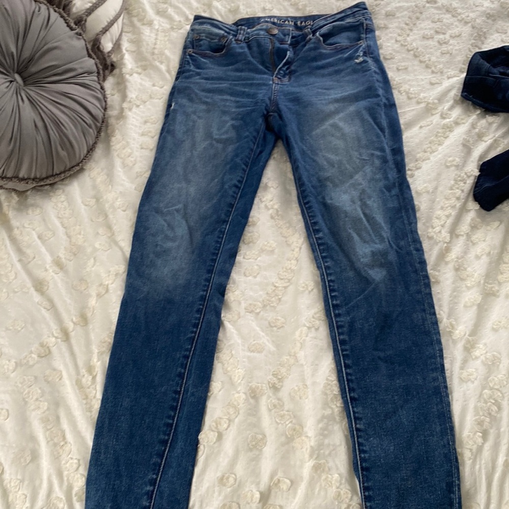 American Eagle Super Stretch Hi Rise Jeggings. The Next Level Stretch Line.